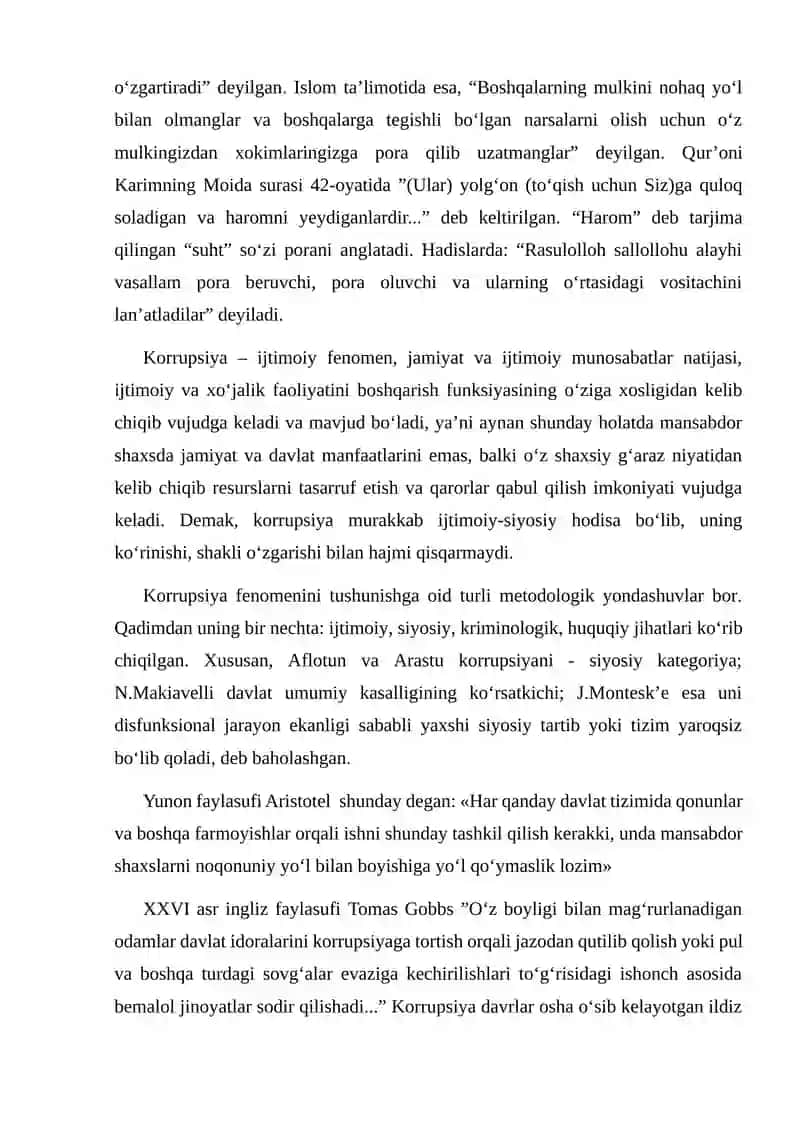 Korrupsiya tushunchasi, uning mohiyati va tarixiy ildizlari 4