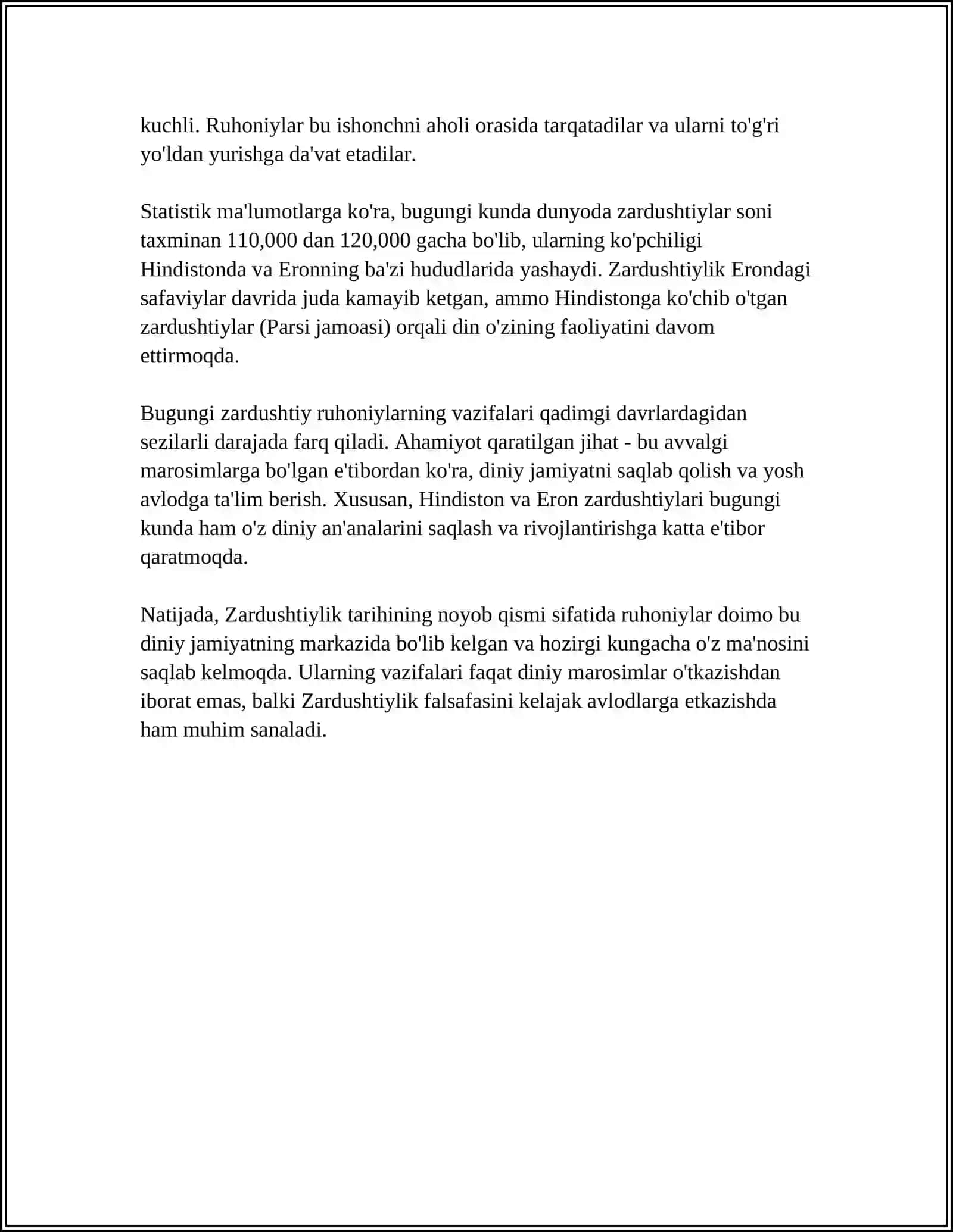 ZARDUSHTIYLIKNING DINIY IYERARXIYASI 4
