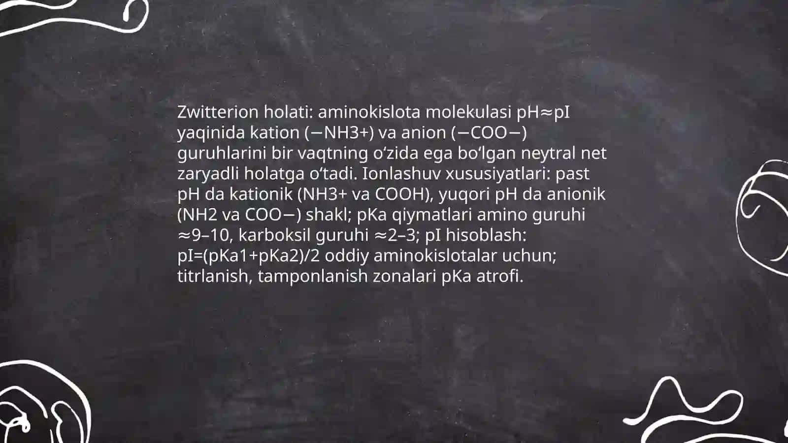 Aminokislotalar va ularning fizikaviy xususiyatlari 4