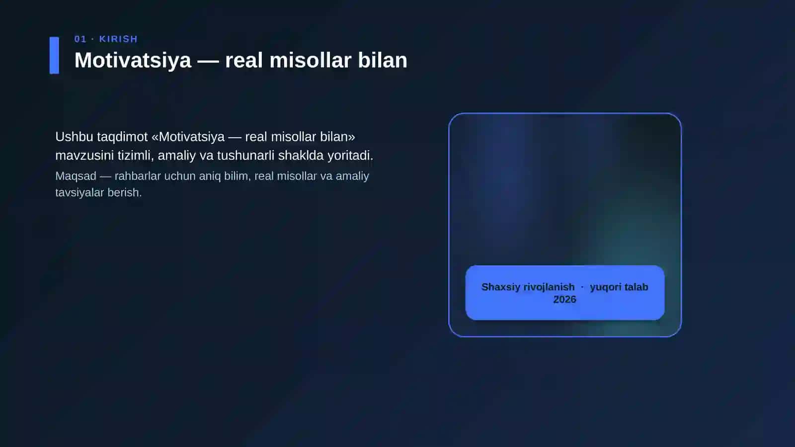 Motivatsiya — real misollar bilan 4