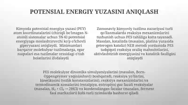 Potensial energiya sirtining ro'li 4