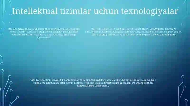 Intelektual Tizimlar Va Texnologiyalar 4