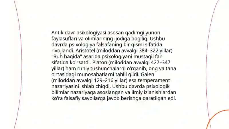 Psixologik bilimlar tarixi 4