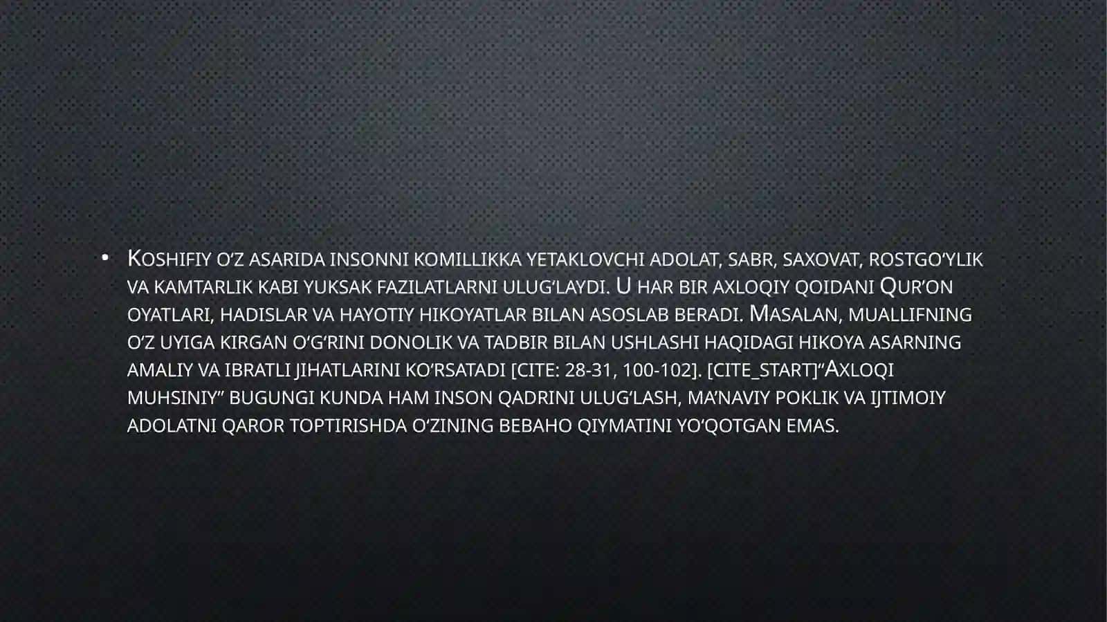 Husayn Voiz Koshifiy va “Axloqimuhsiniy” asarining yaratilishi 4