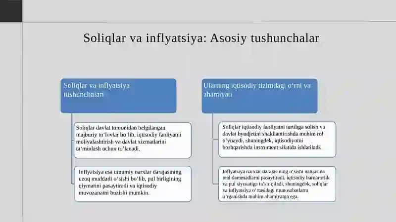 Soliqlar va inflyatsiya 4