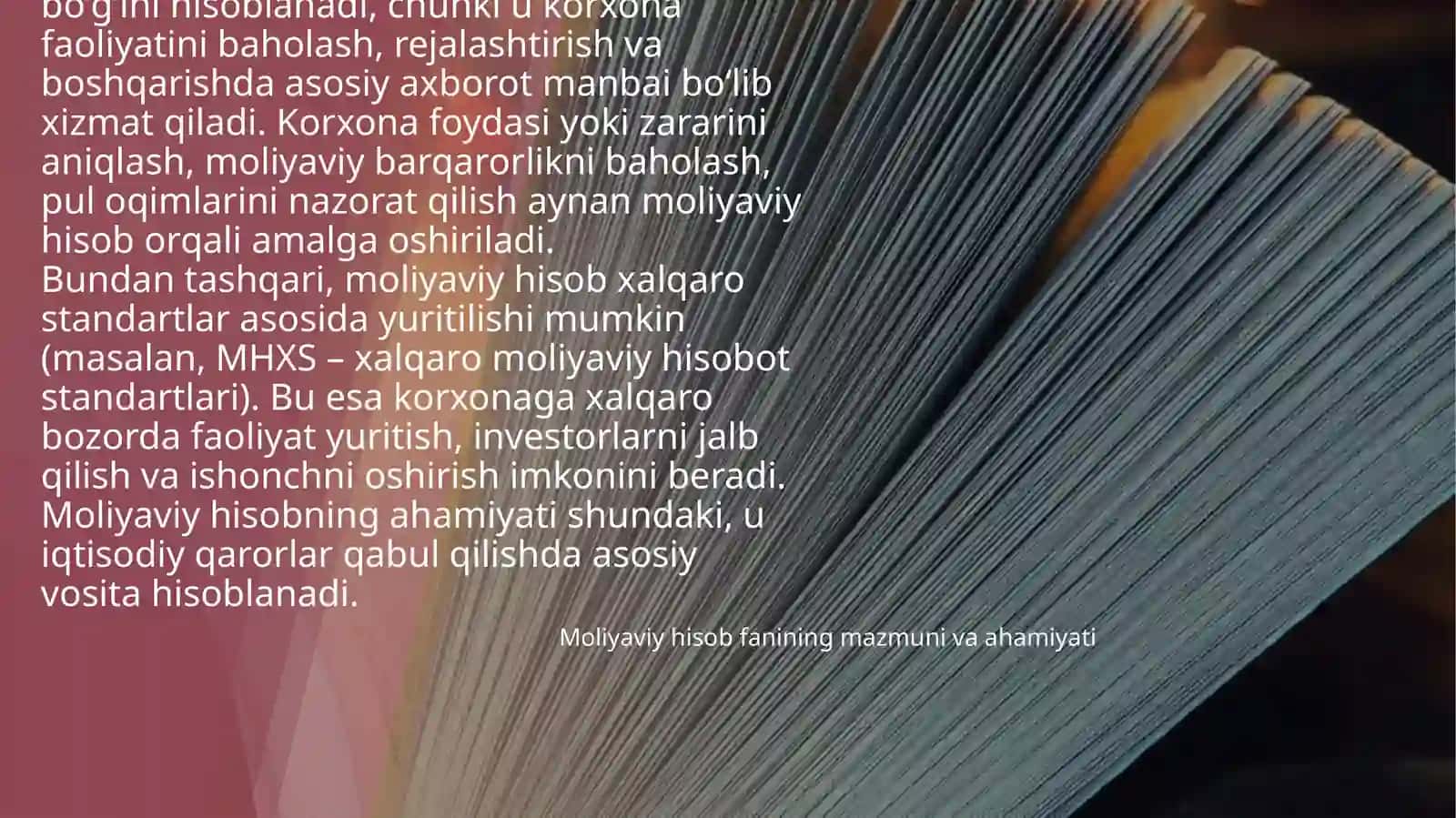 Moliyaviy hisos asoslari fanining predmeti va usullari 4