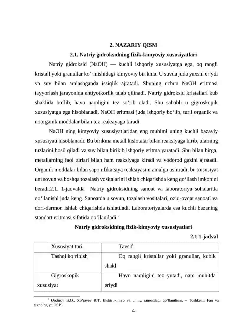 Natriy gidroksid (NaOH) 4