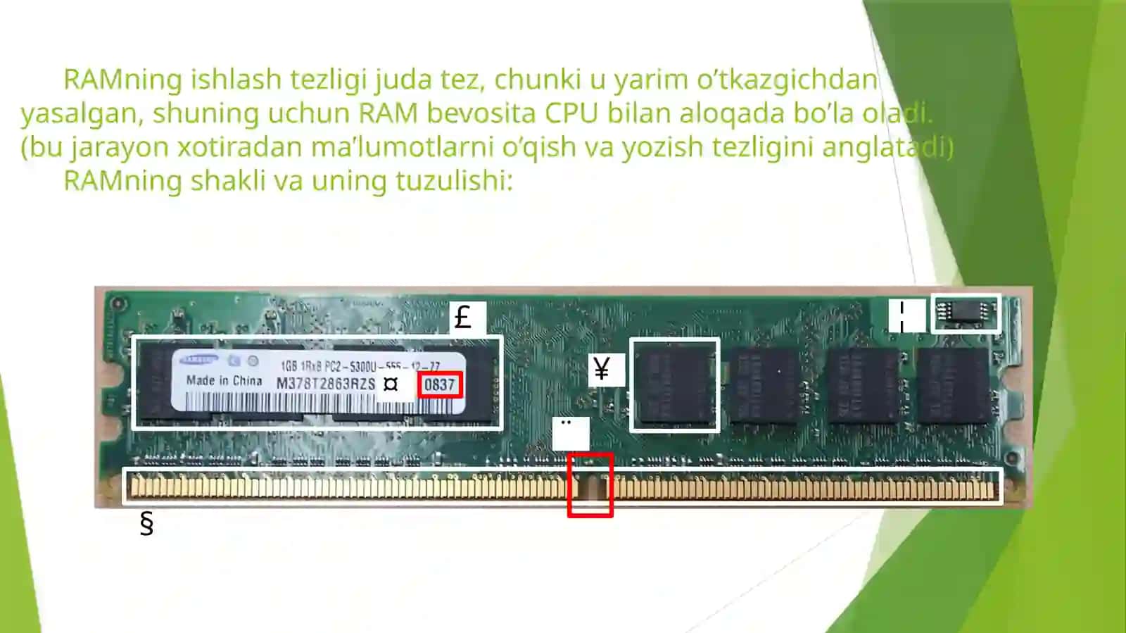 Asosiy xotira – RAM 4