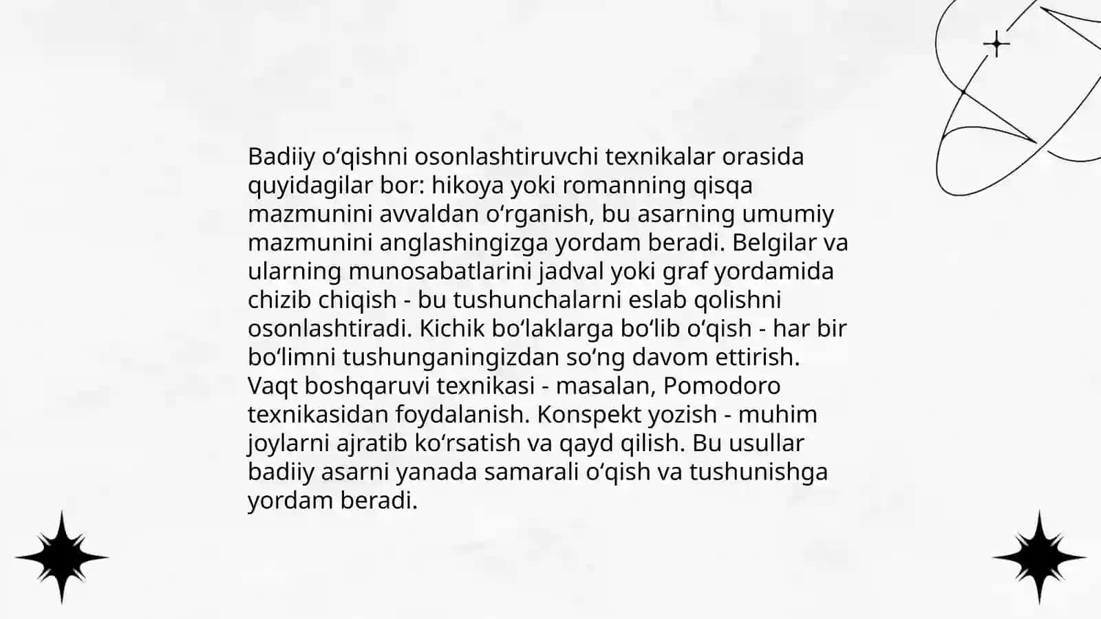 Nasriy asarlar tahlil usullari 4