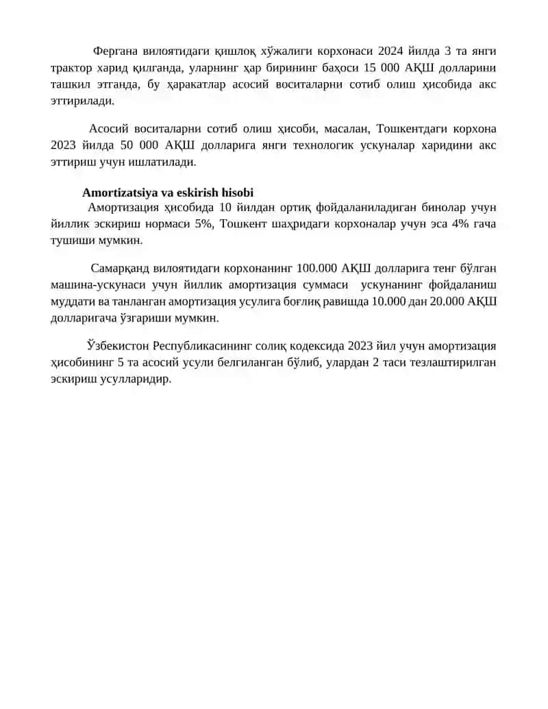 Asosiy vositalar kirim qilish hisobi 4