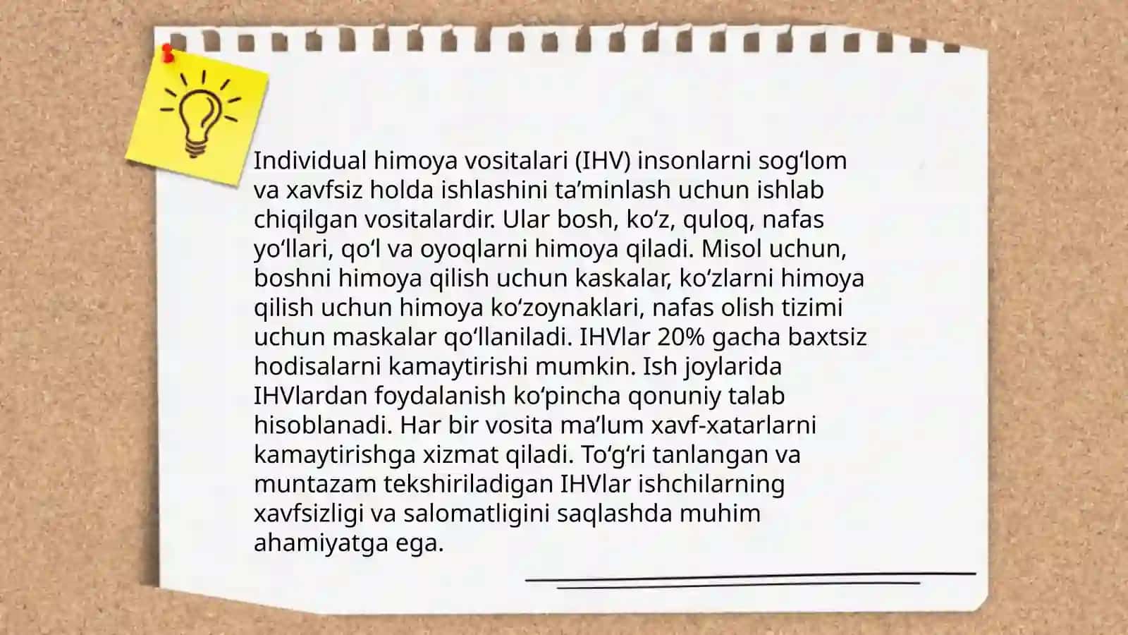 Ish joyidagi xavfsizlik talablari 4