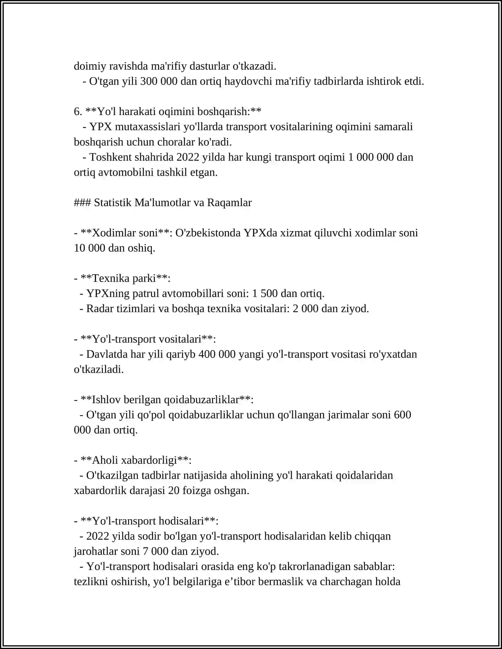 XORIJIY MAMLAKATLARDA YOʻL-PATRUL XIZMATI XODIMI TOMONIDAN TRANSPORT VOSITASINI TOʻXTATISH ASOSLARI 4