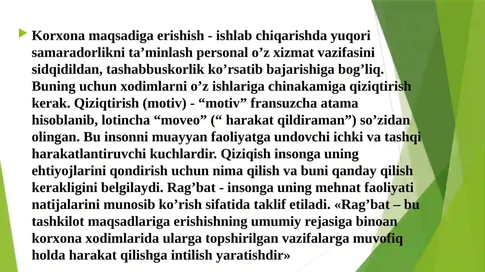 Xodimlarni rag’batlantirish 4