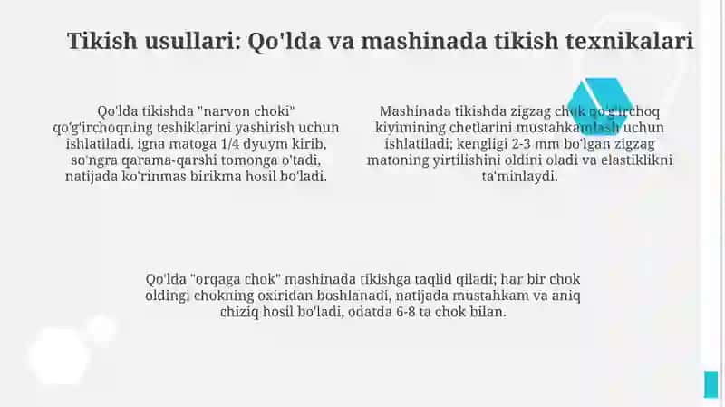 qòģirchoqtikishtexnologiyasi 4