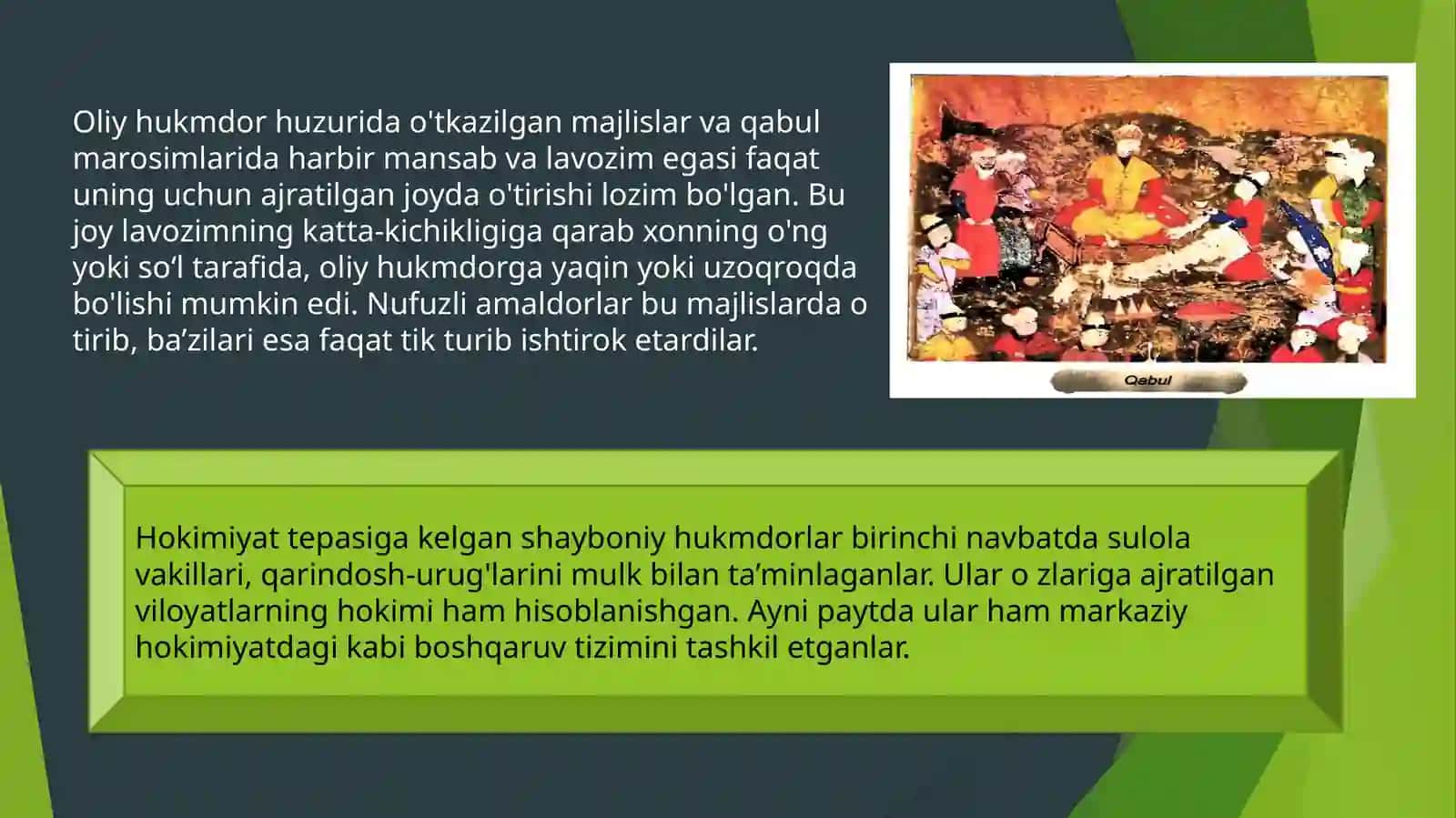 SHAYBONIYLAR DAVRIDA DAVLAT BOSHQARUVI 4