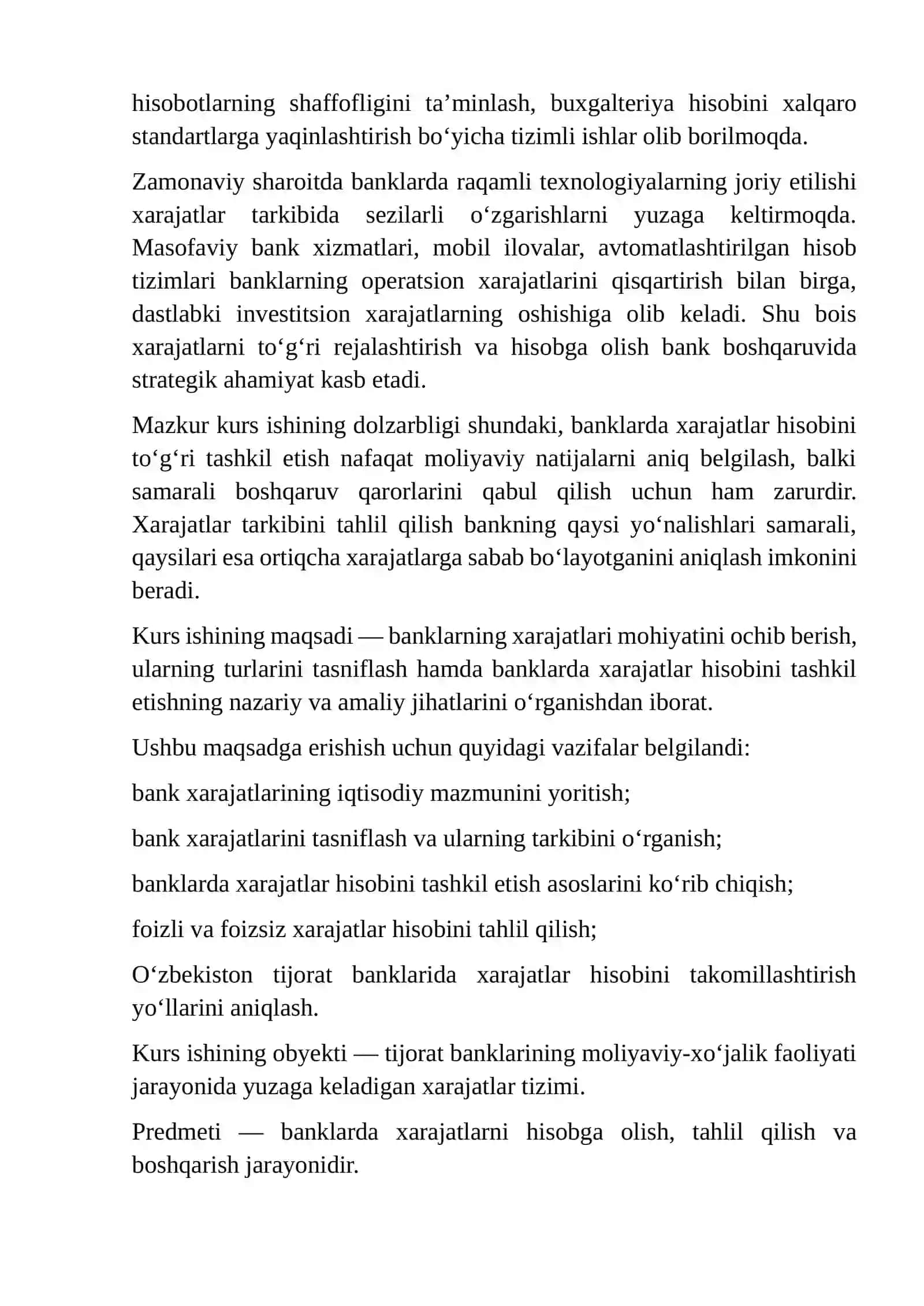 banklarning xarajatalari va ularning hisobi 4
