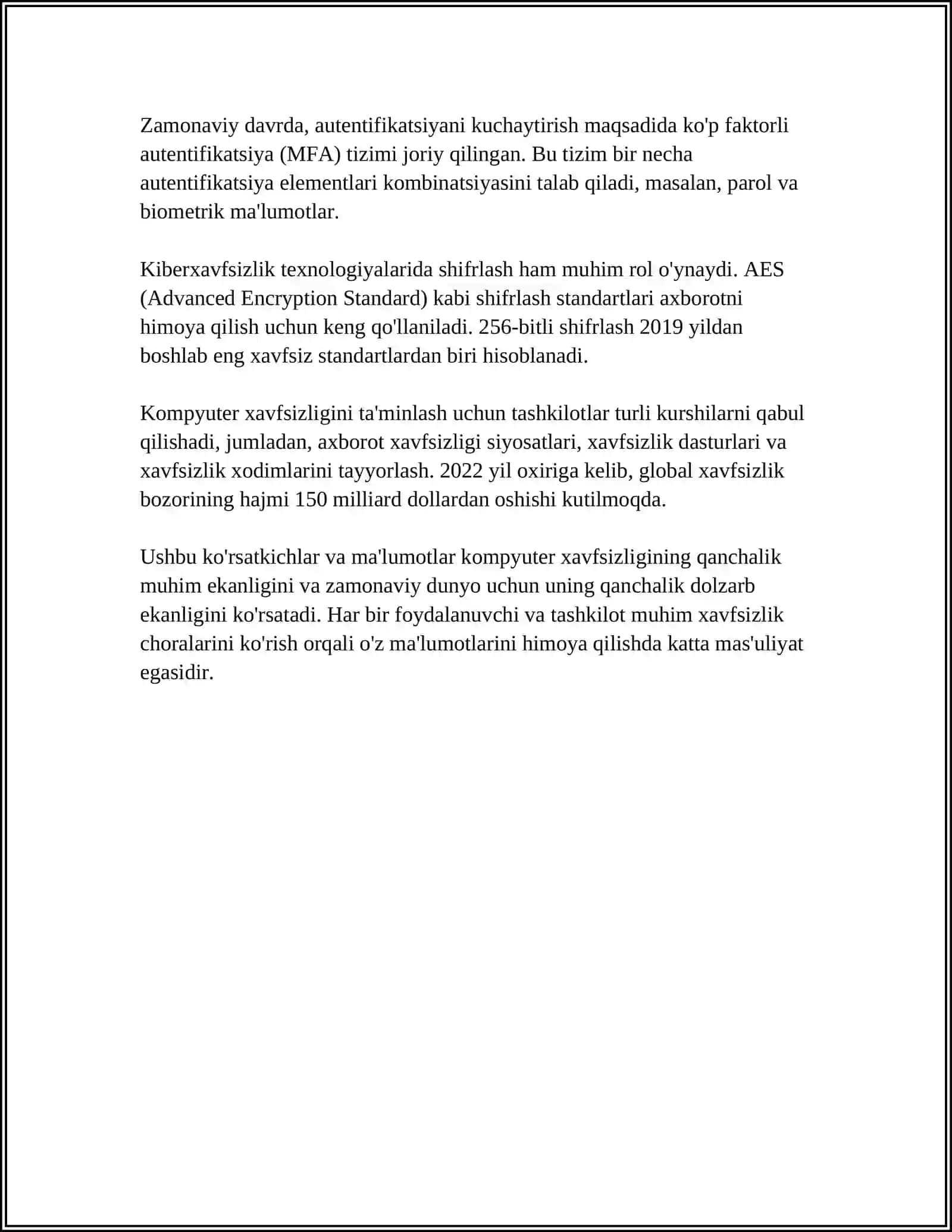 Kompyuter xavfsizligi asoslari 4