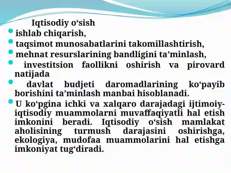 Iqtisodiy O‘Sish 4