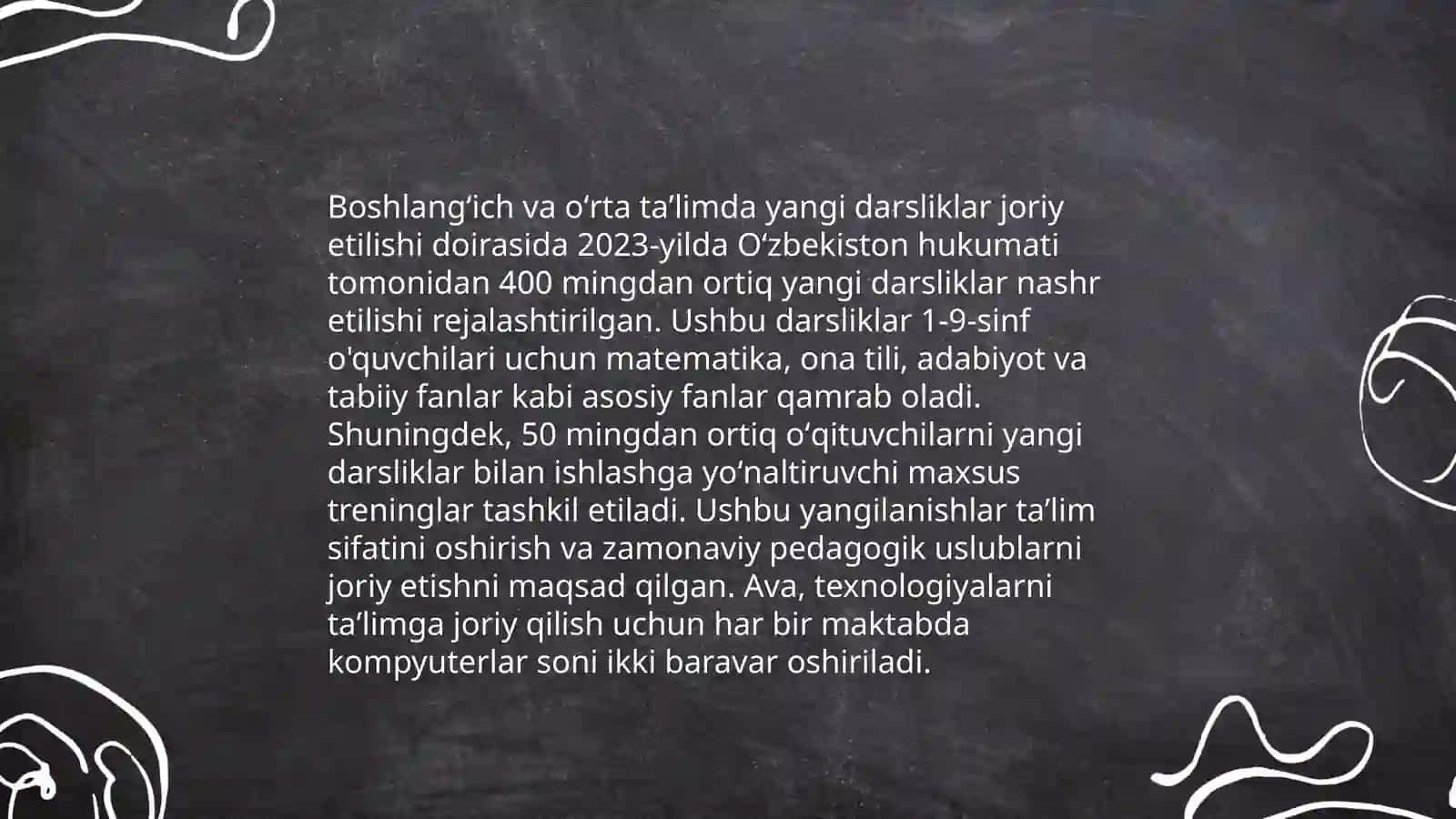 Taʼlim tizimini isloh qilish dasturlari 4