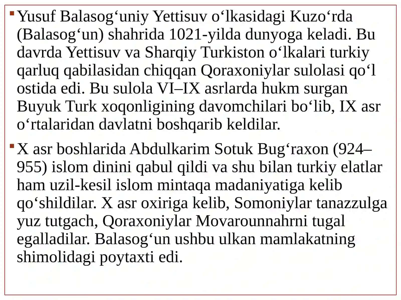 Yusuf Xos Hojib hayoti va ijodining manbalari 4