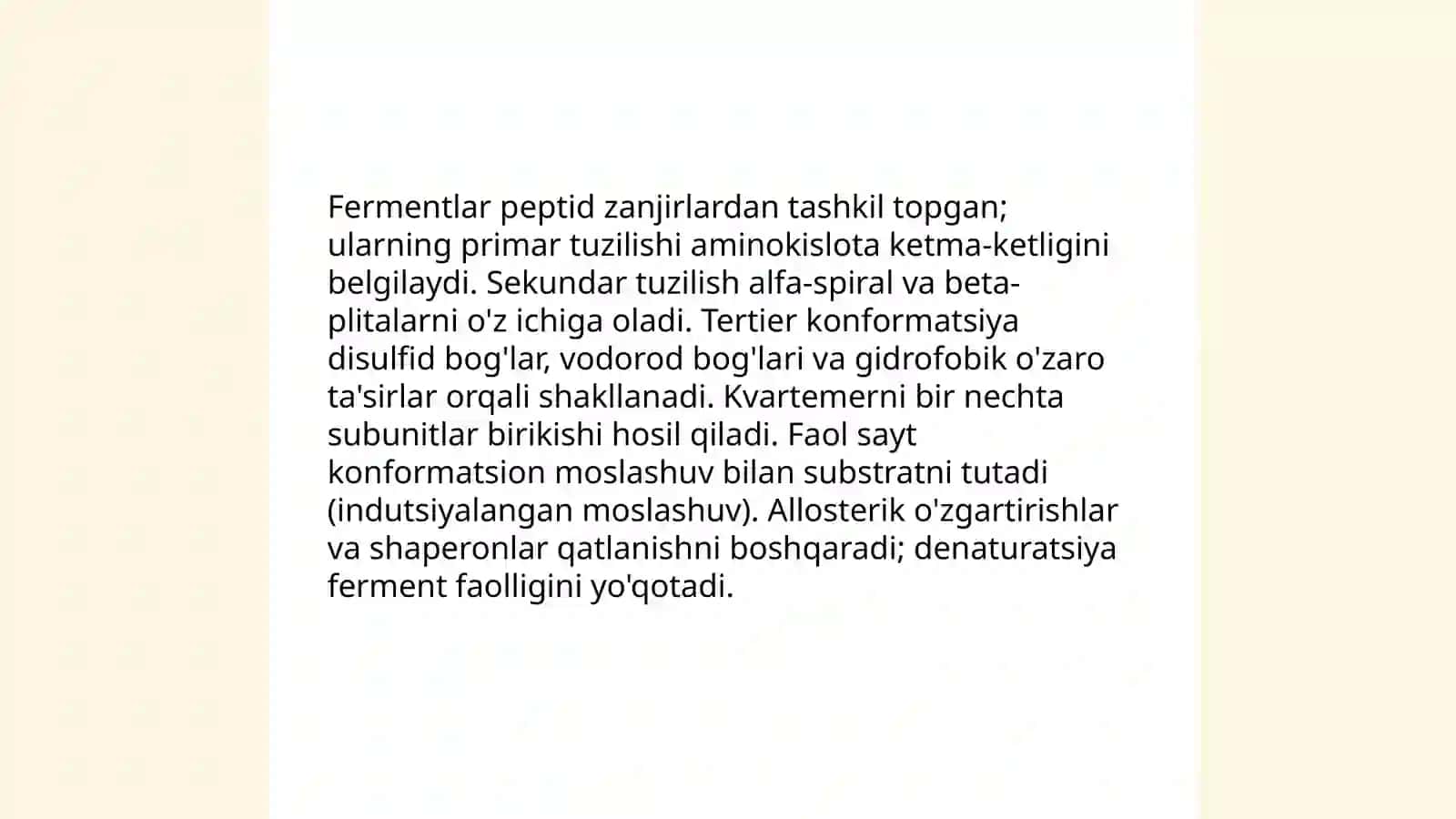 Fermentlar va fermentativ reaksiyalari 4