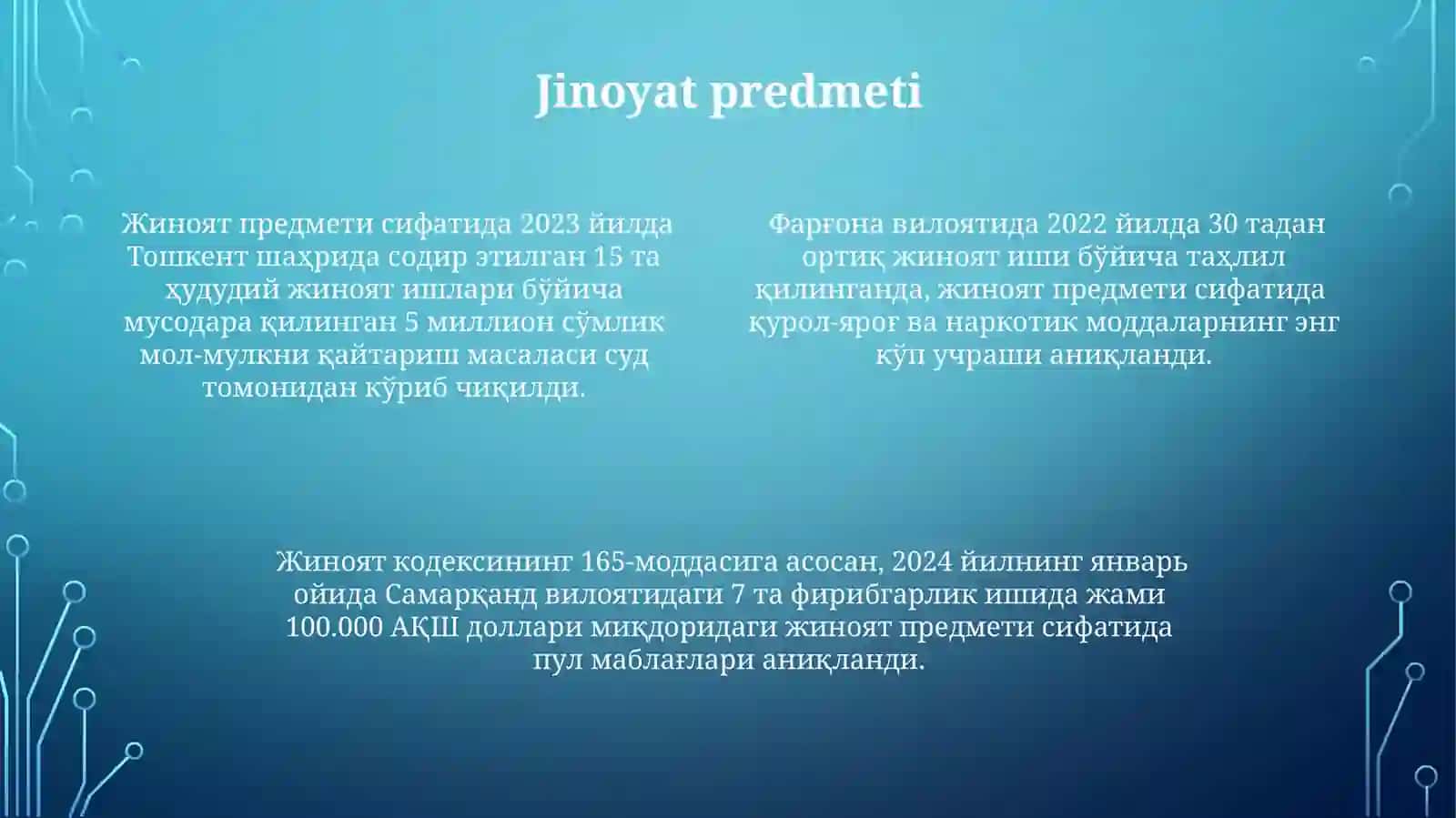 Jinoyatning obektiv tomoni 4