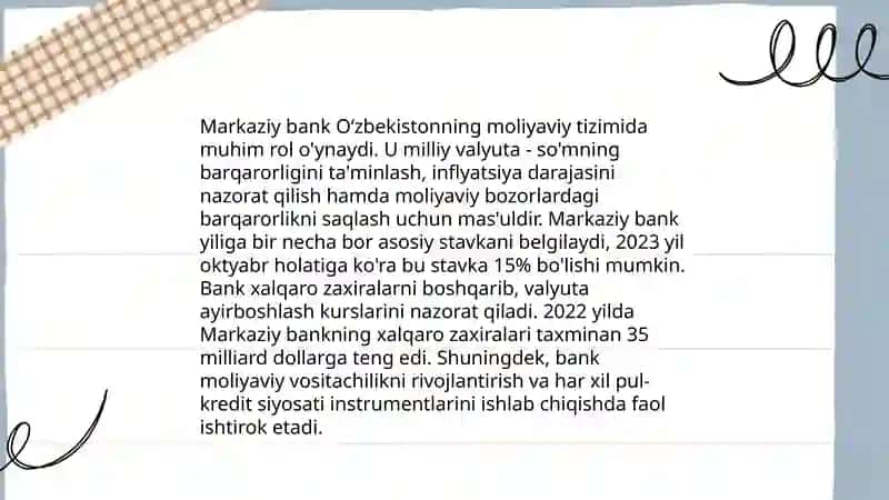 O’zbekiston repubikasi bank tizimi 4