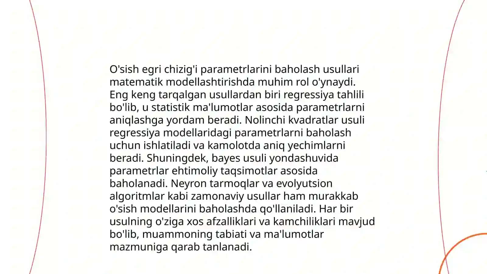 Iqtisodiy o'sish egri chizig'i modelini qllanishi 4