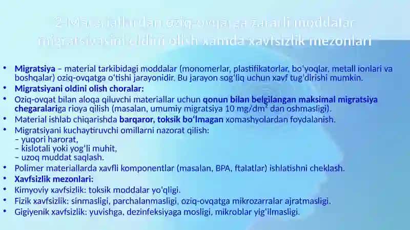 Mahsulot xavfsizligi va gigiena 4