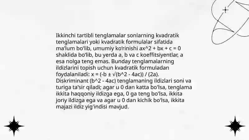 Ikkinchi tartibli chiziq va uning turlari 4