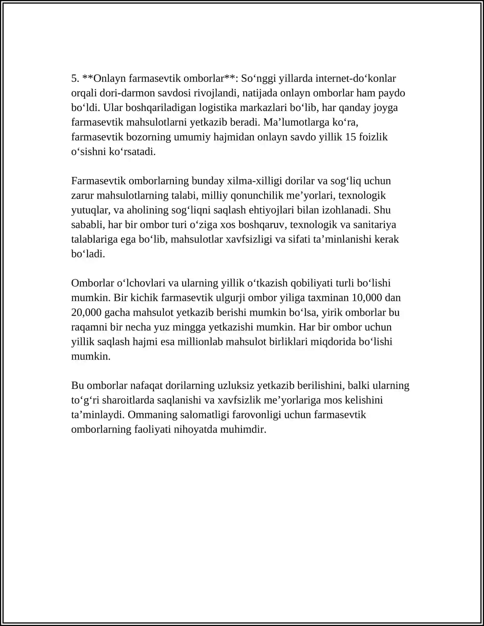 FARMASEVTIK OMBOR VA ULARNING FUNKSIYALARI 4