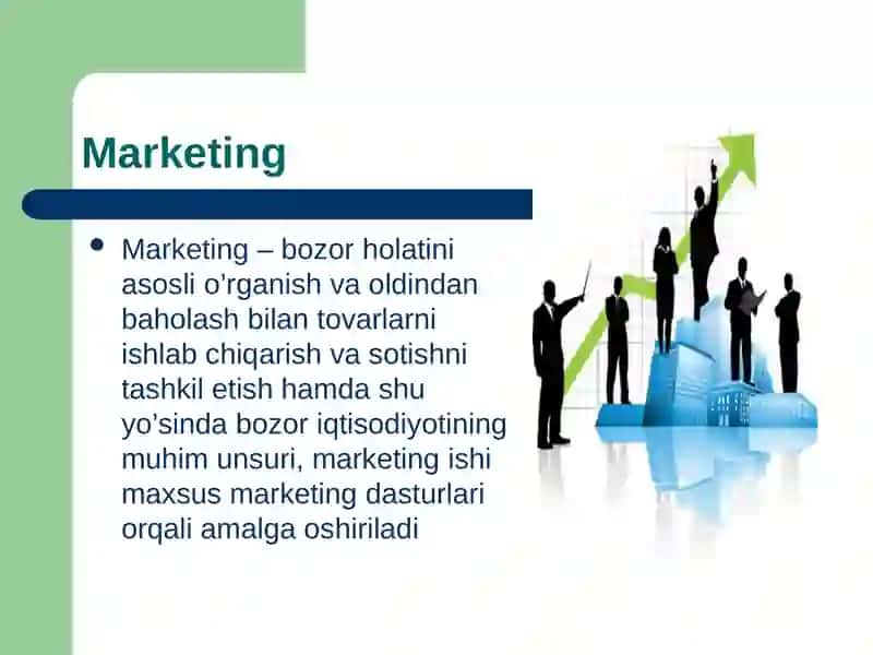 Korxonada marketing xizmati 4