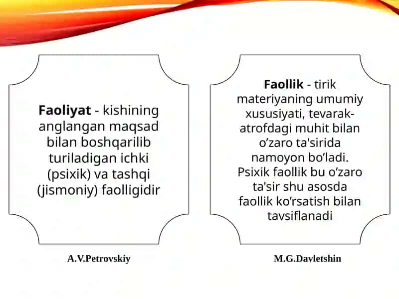 Faoliyat va motivatsiya 4