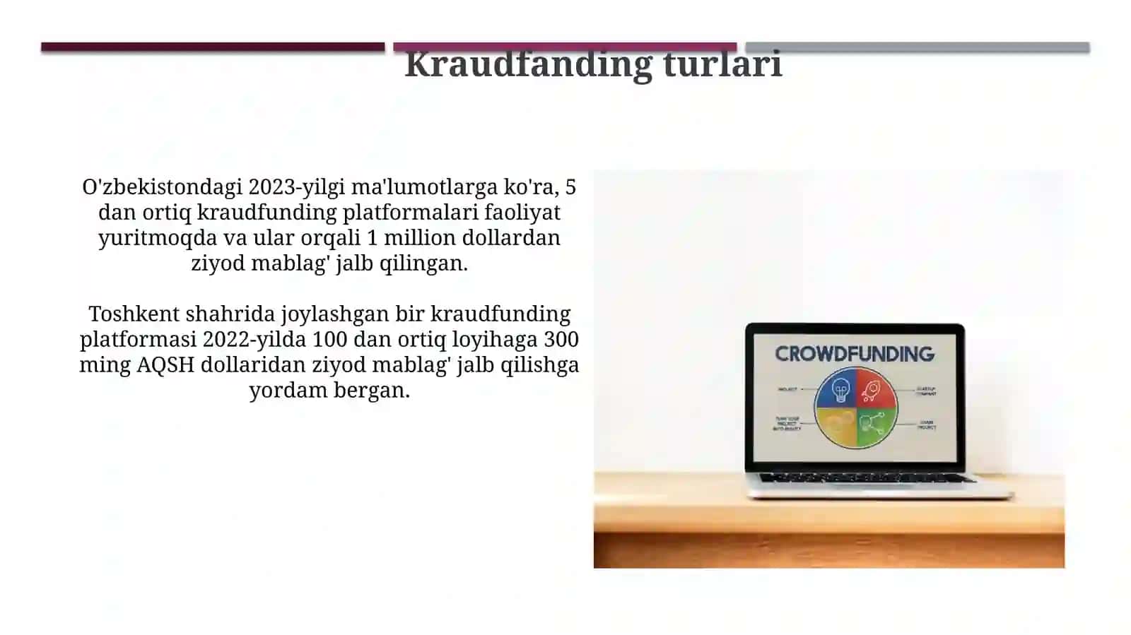 Crowdfounding platformasi va unda mablag’ yig’ish 4