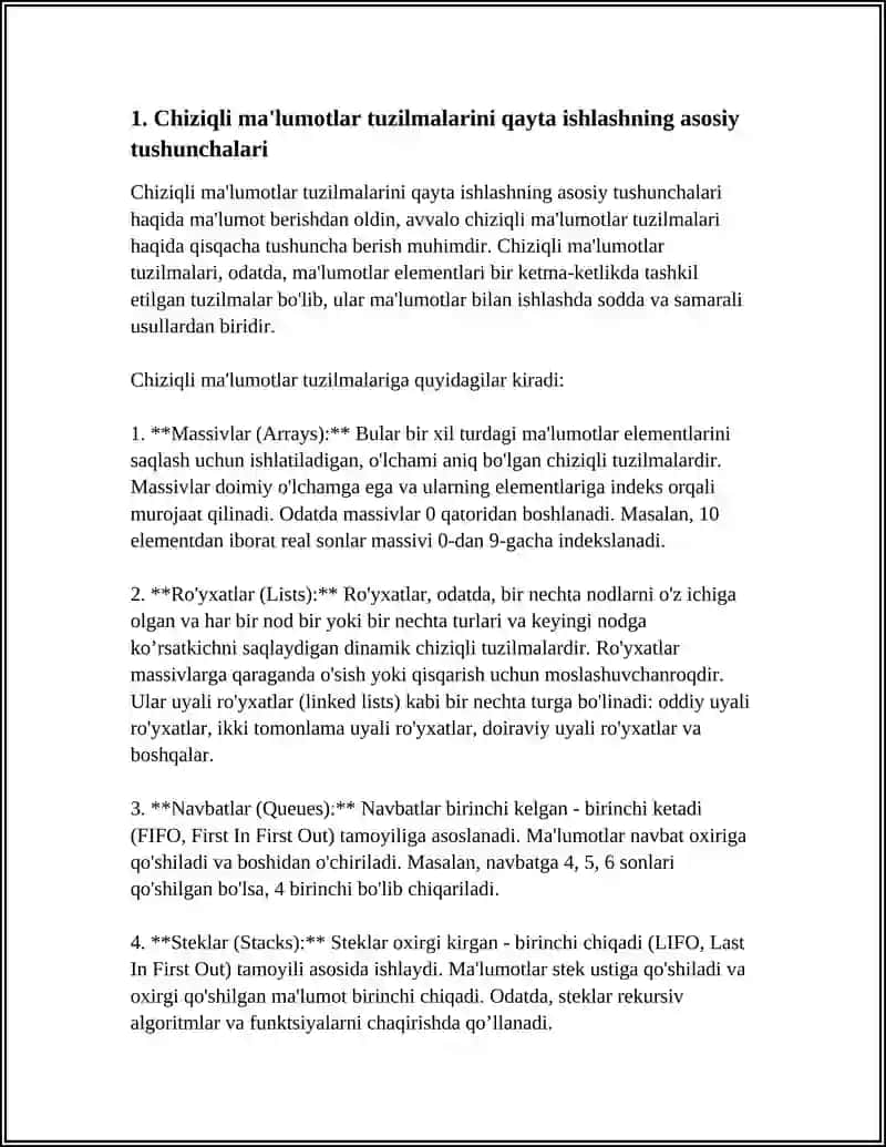 Chiziqli Ma'lumotlar Tuzilmalari 4