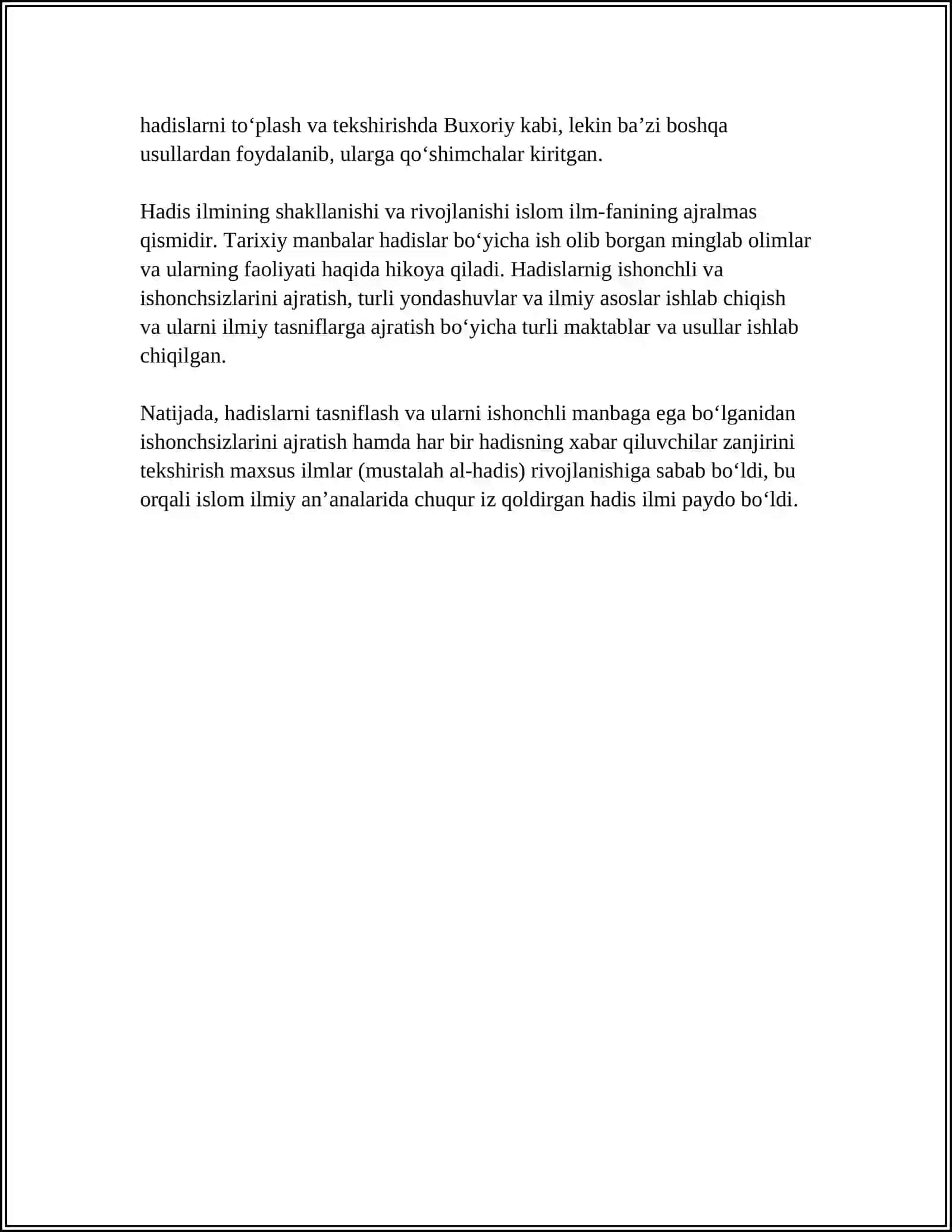 HADIS ILMI VA BUYUK MUHADDISLAR 4