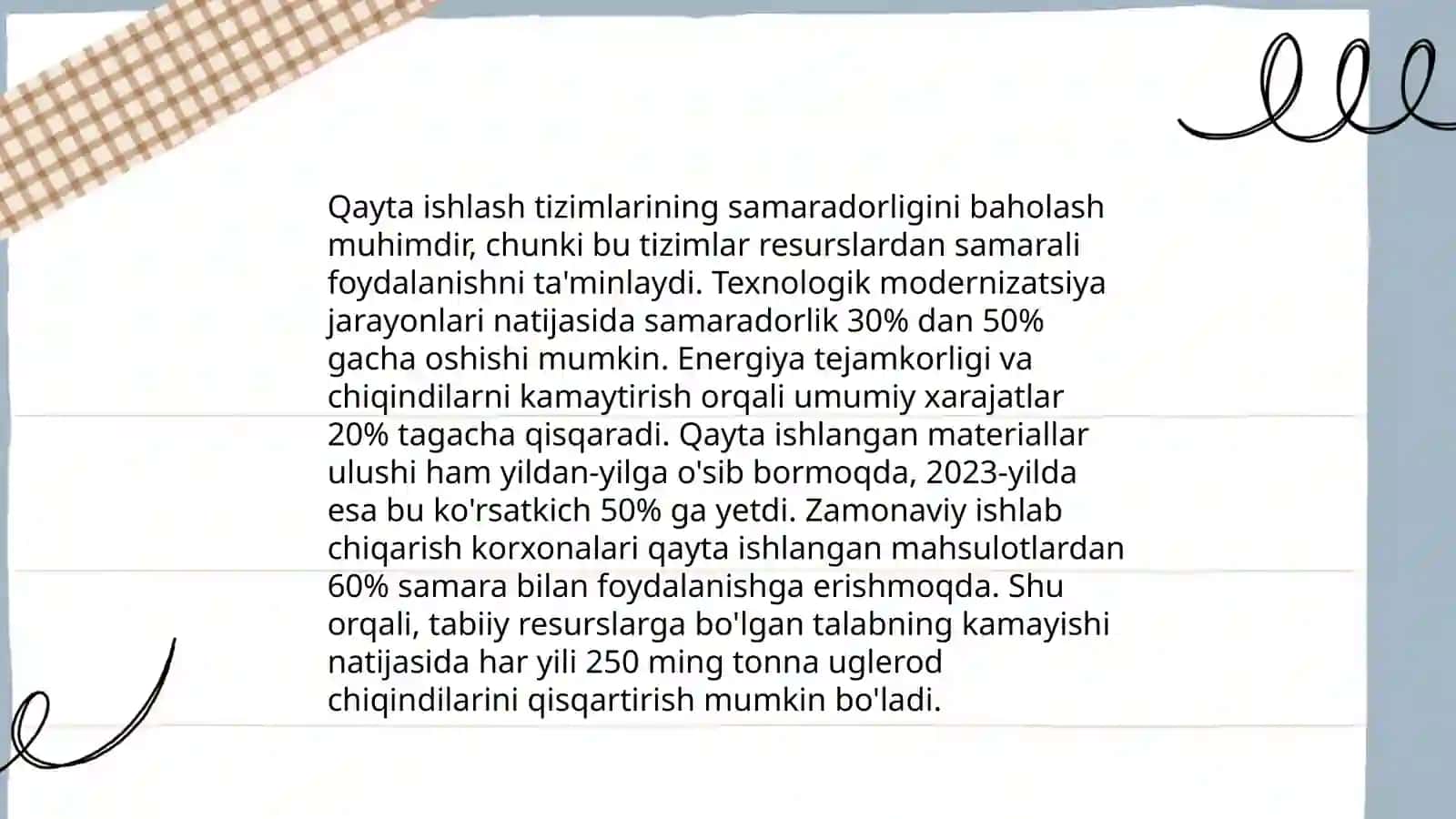 Chigindilarni kamaytirish va qayta ishlash 4