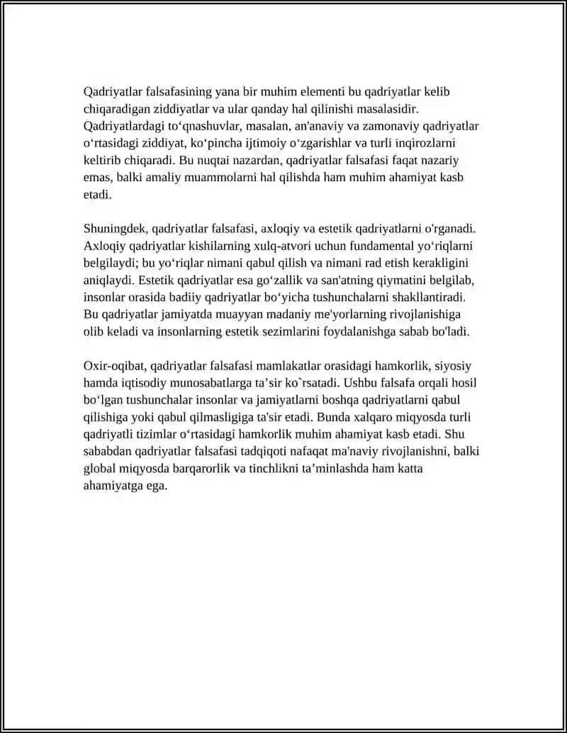 QADRIYATLAR FALSAFASI.ETIKA.ESTETIKA 4