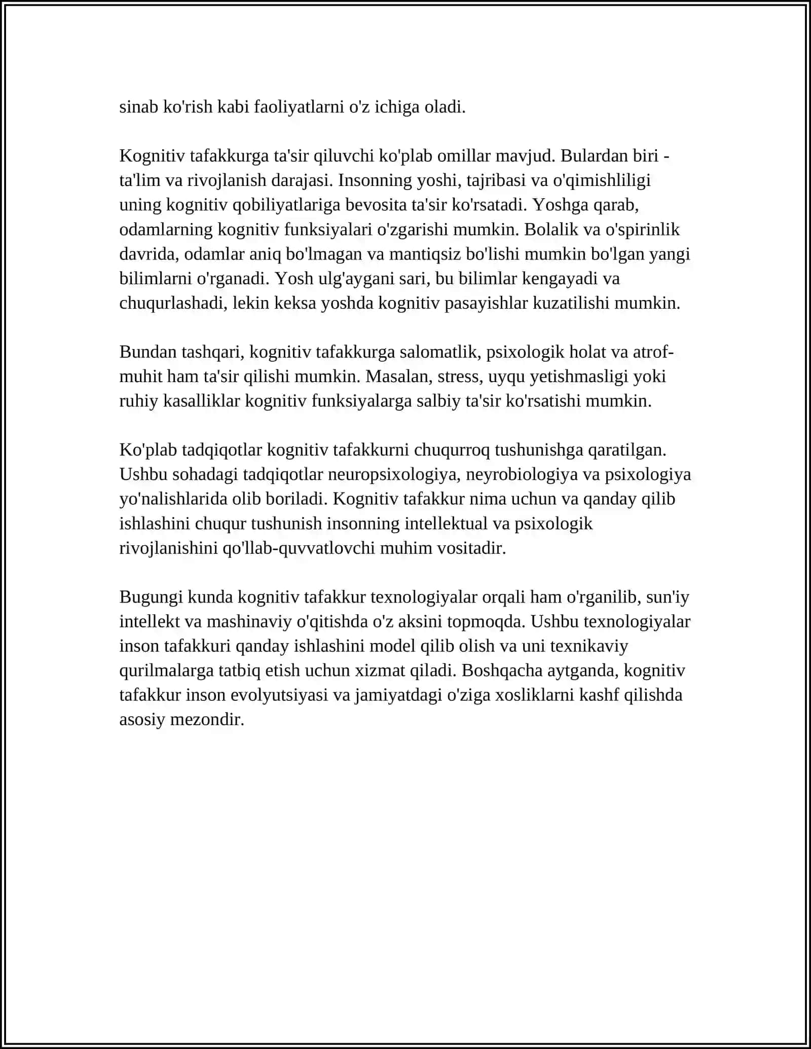 KOGNITIV TAFAKKUR HAQIDA TUSHUNCHA 4