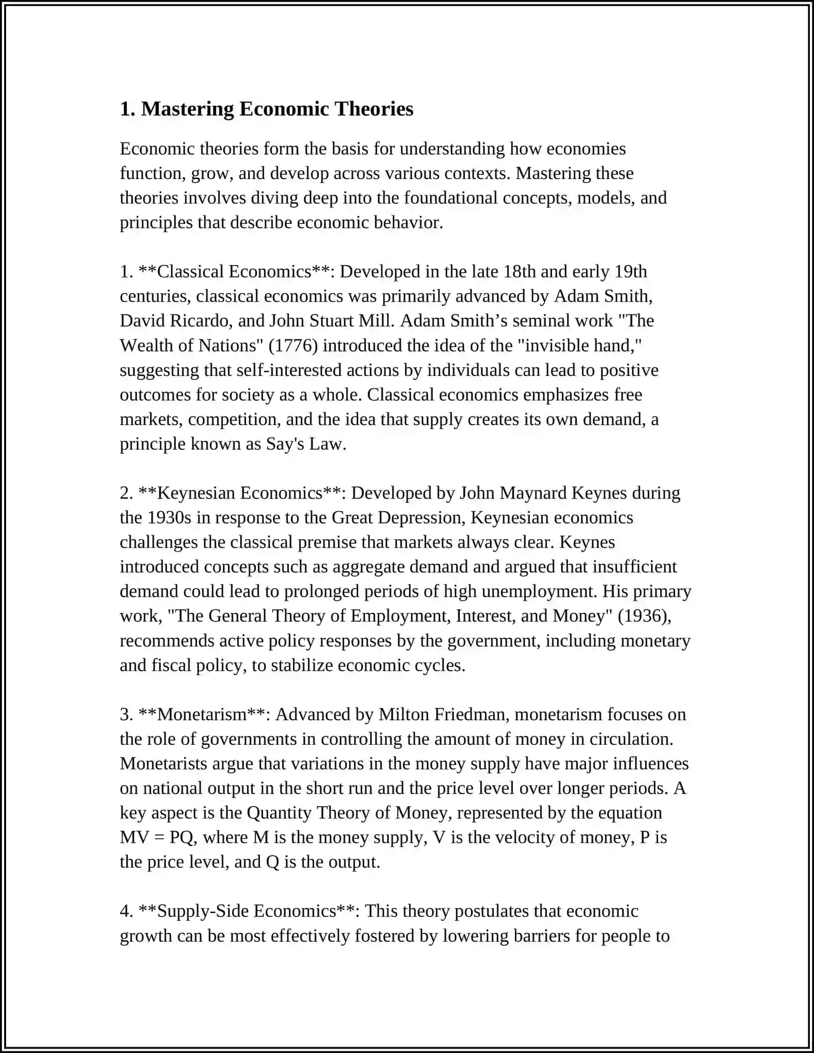 HOW TO BE A GOOD ECONOMIST? 4