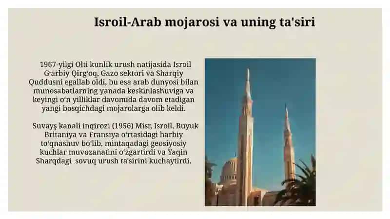 Arab mamlakatlari XX asr ikkinchi yarmida 4