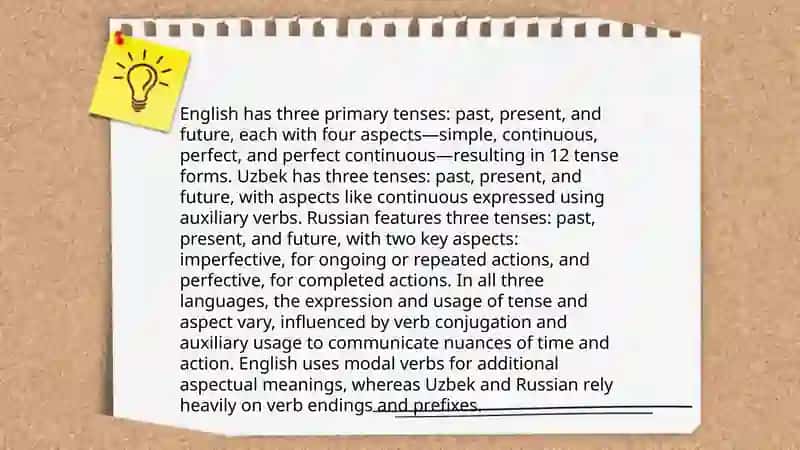 Typology of grammatical categories of English, Uzbek and Russian languages 4