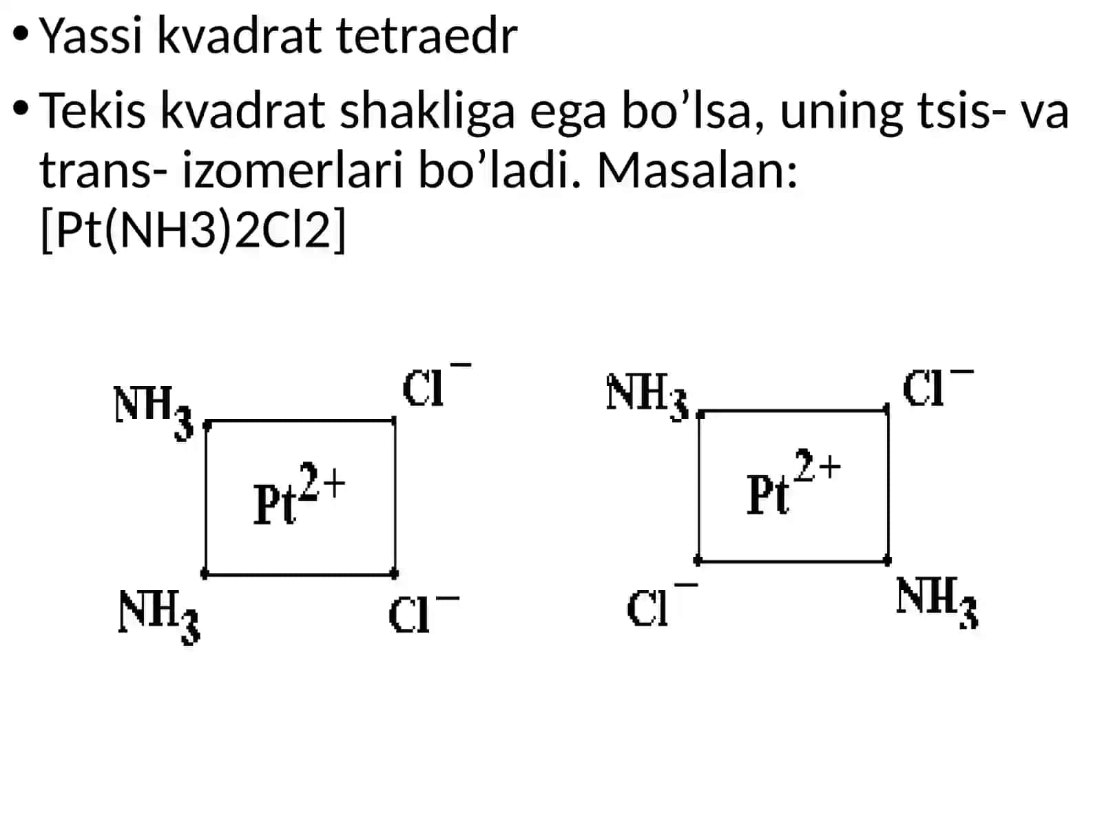 Kompleks birikmalar izomeriyasi 4