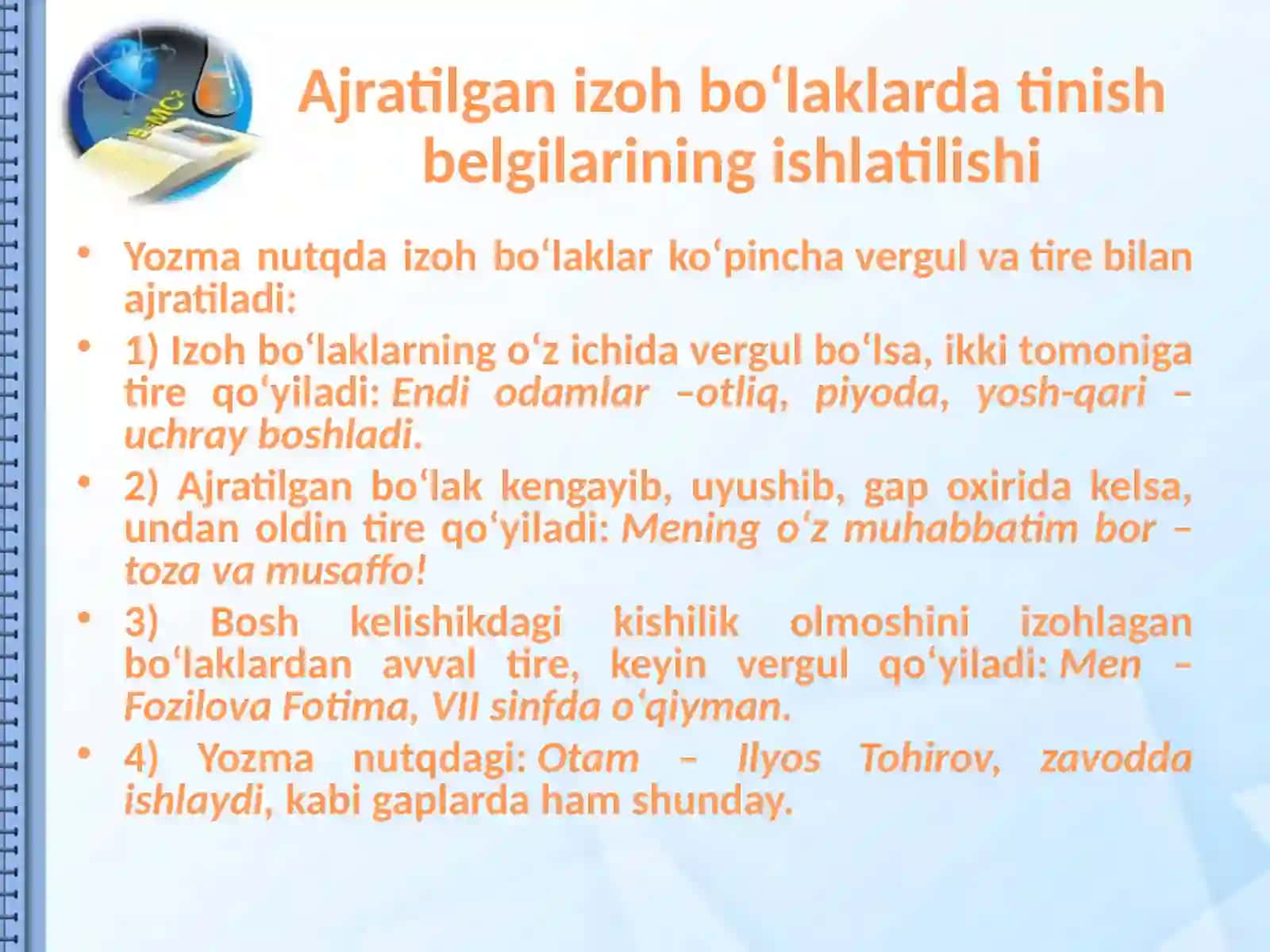 Gapning ajratilgan bo'laklari 4