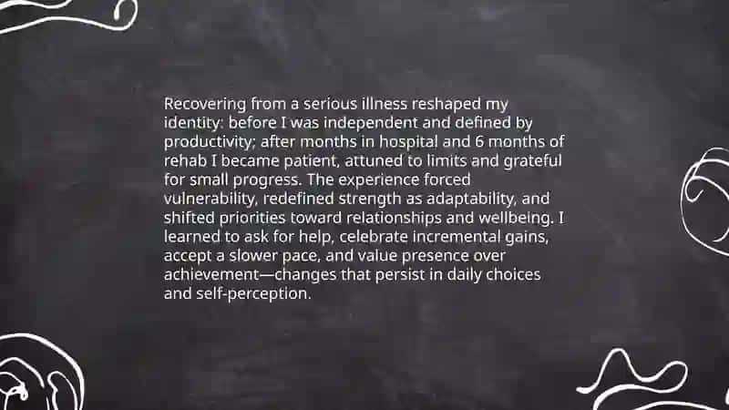 Reflect on a time when you changed significantly 4