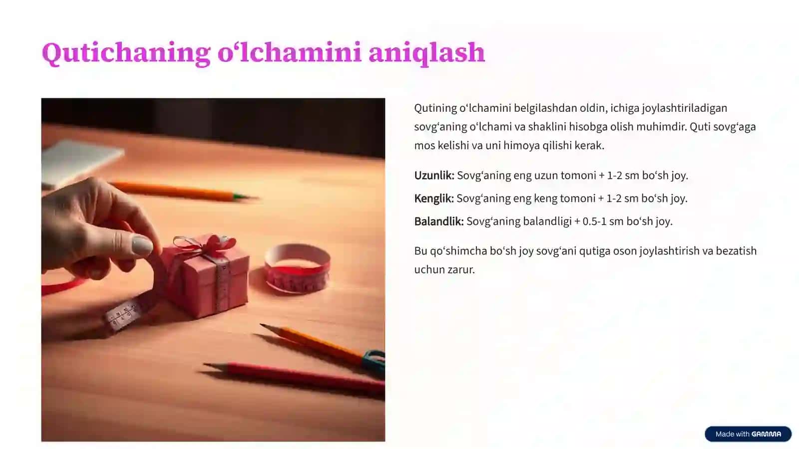 Sovg‘a uchun Quticha Yasash: Oddiydan Mukammalgacha 4