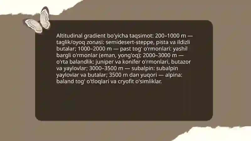 O'zbekiston tog'larida o'sadigan o'simliklar 4