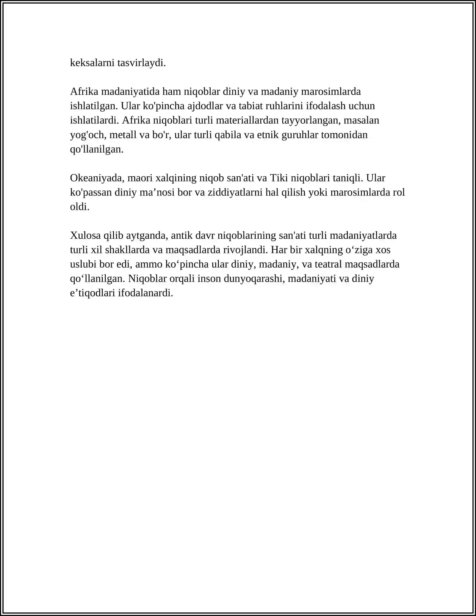 ANTIK DAVR NIQOBLARINING O'ZIGA XOSLIGIGA OID TASVIRLAR 4