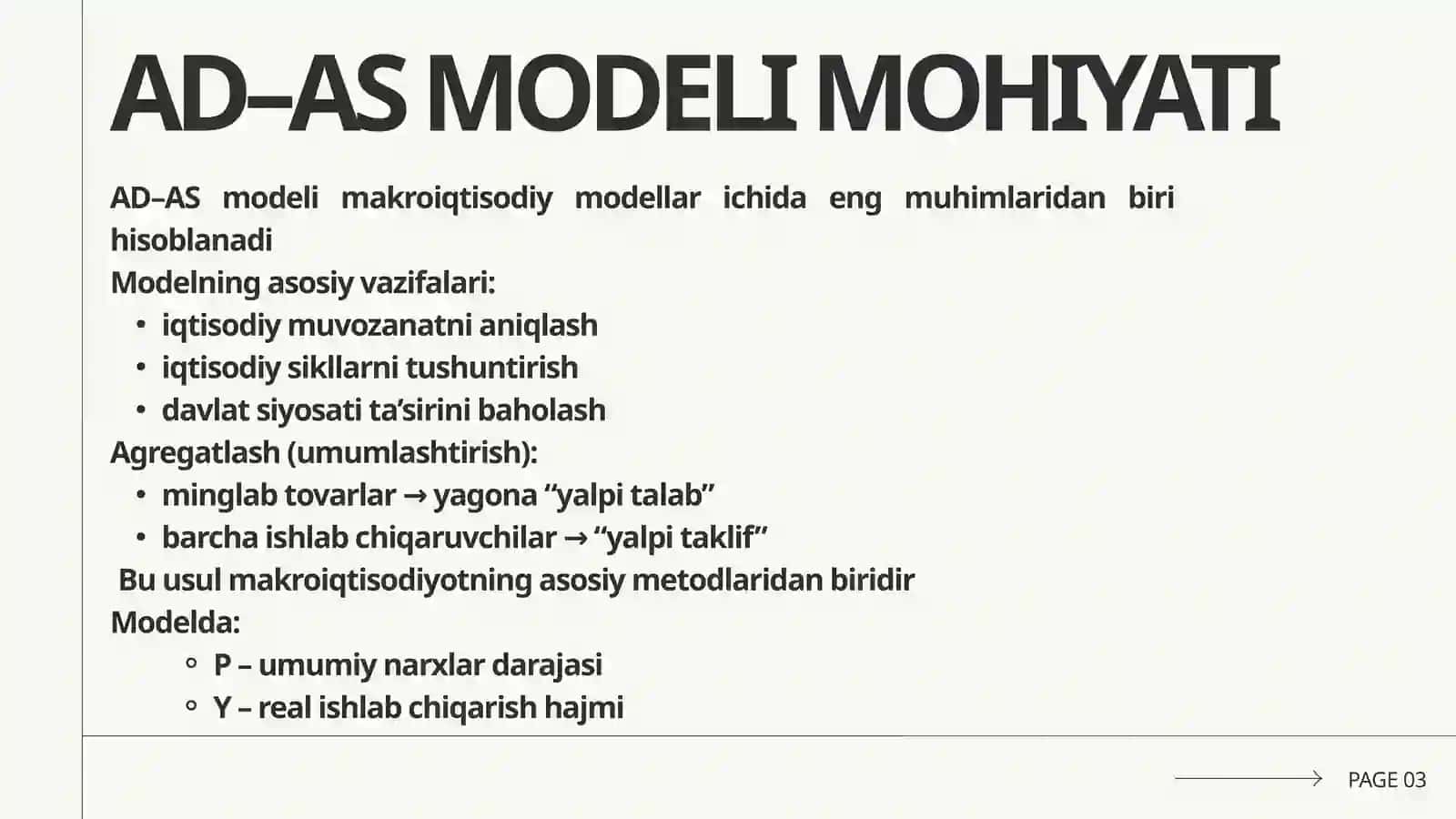AD–AS MODELI (YALPI TALAB VA YALPI TAKLIF) 4