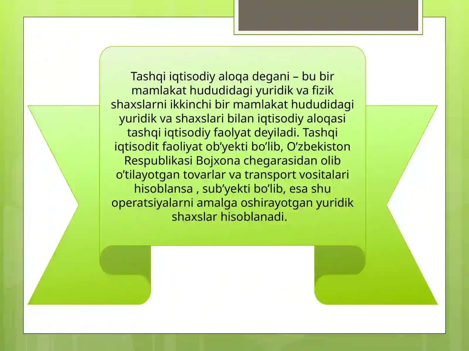 Tashqi savdo faoliyati bo'yicha orqali tartibga solish 4